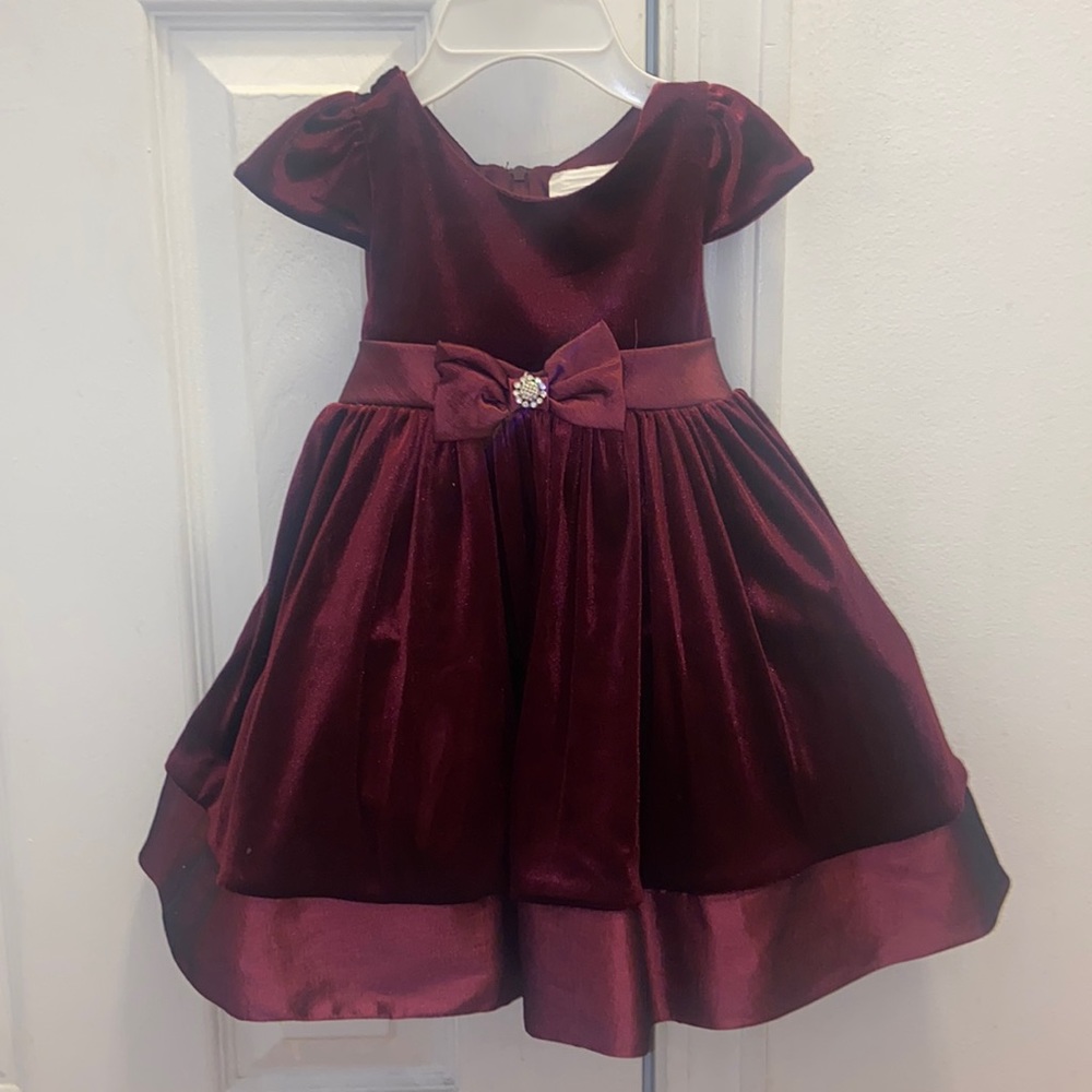 Velvet burgundy dress